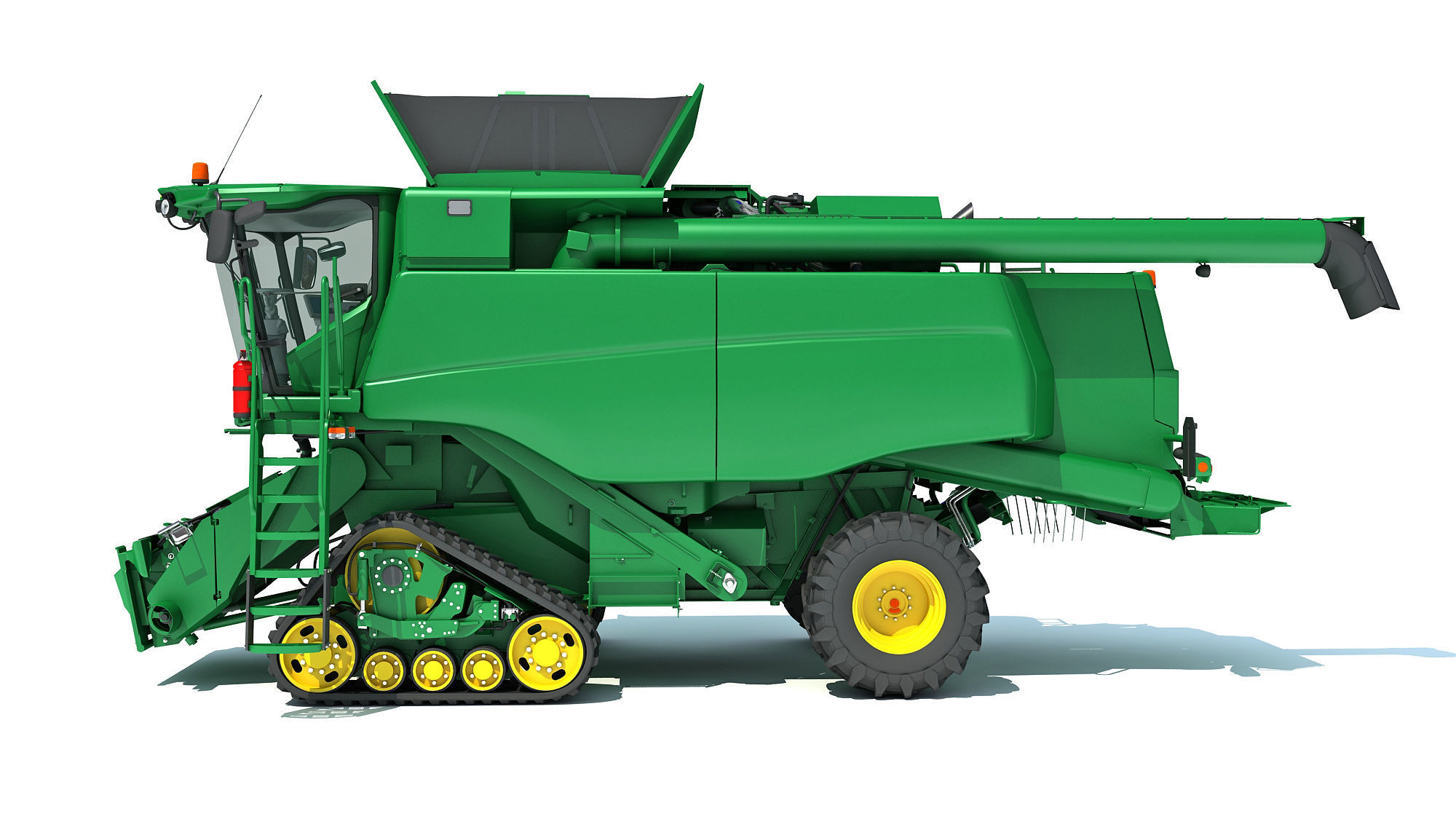 Tracked Combine Harvester 3D model_1