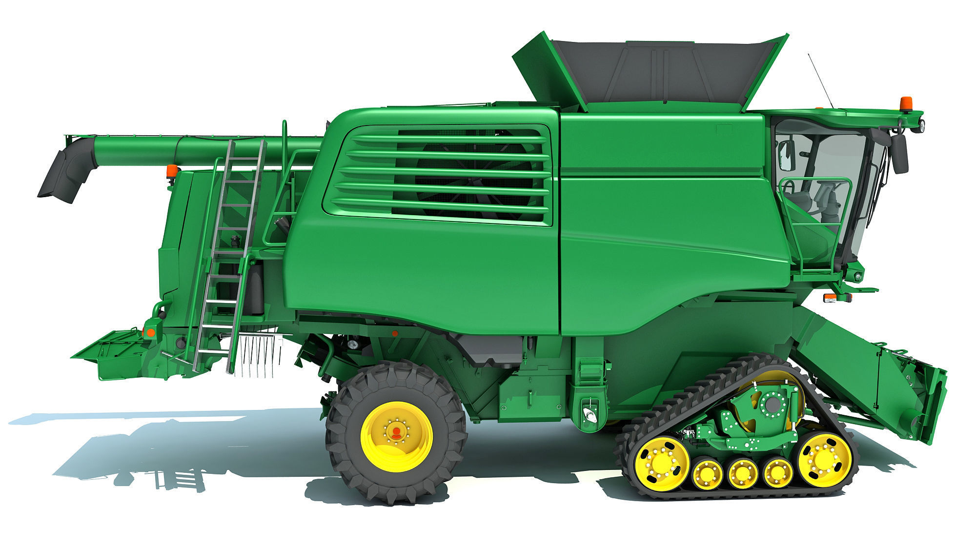 Tracked Combine Harvester 3D model_3