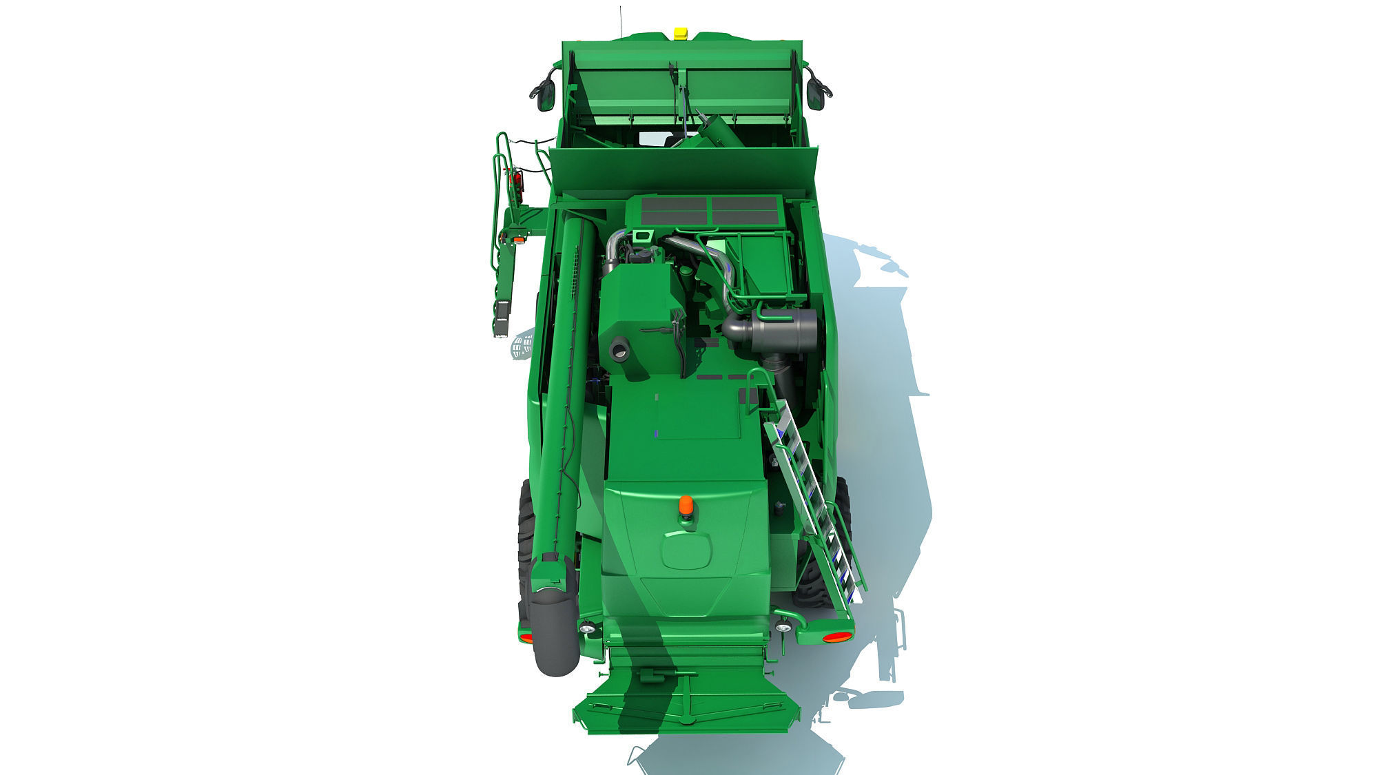 Tracked Combine Harvester 3D model_7