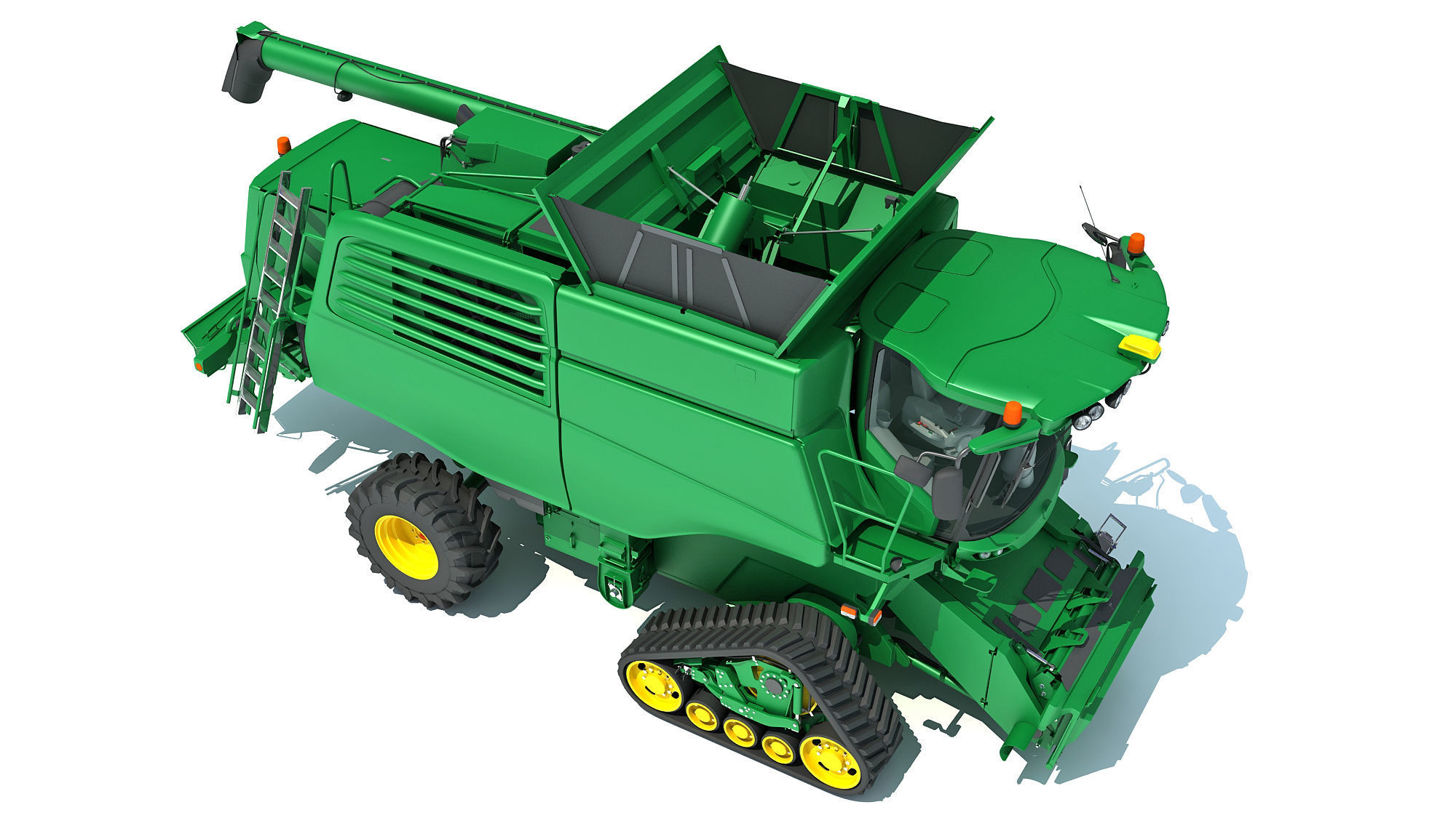 Tracked Combine Harvester 3D model_14