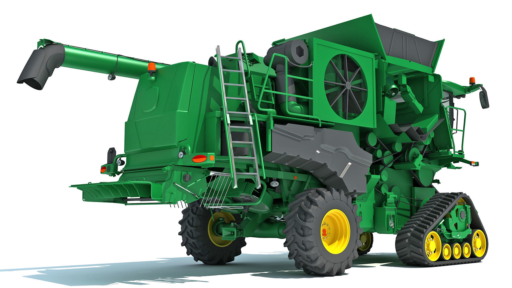 Tracked Combine Harvester 3D model_11