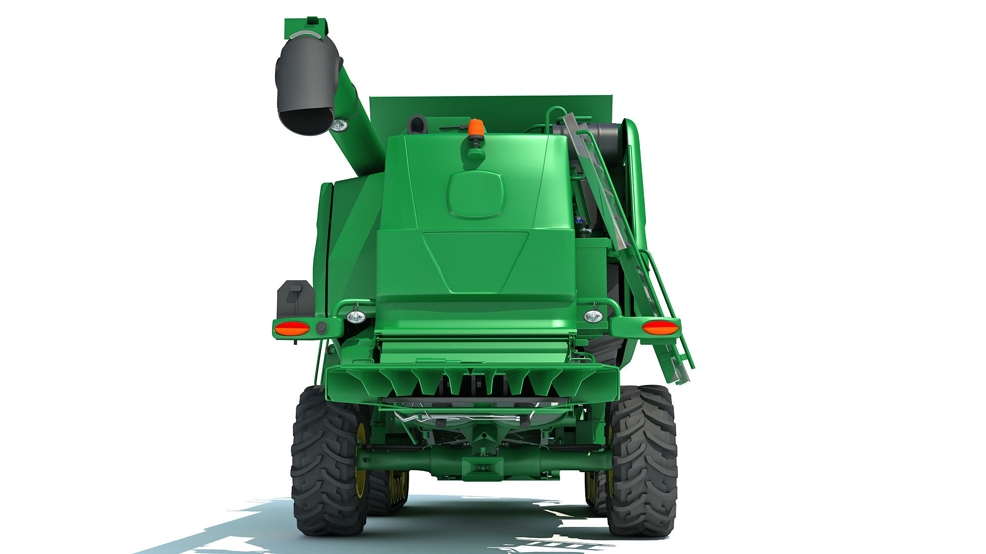 Tracked Combine Harvester 3D model_9