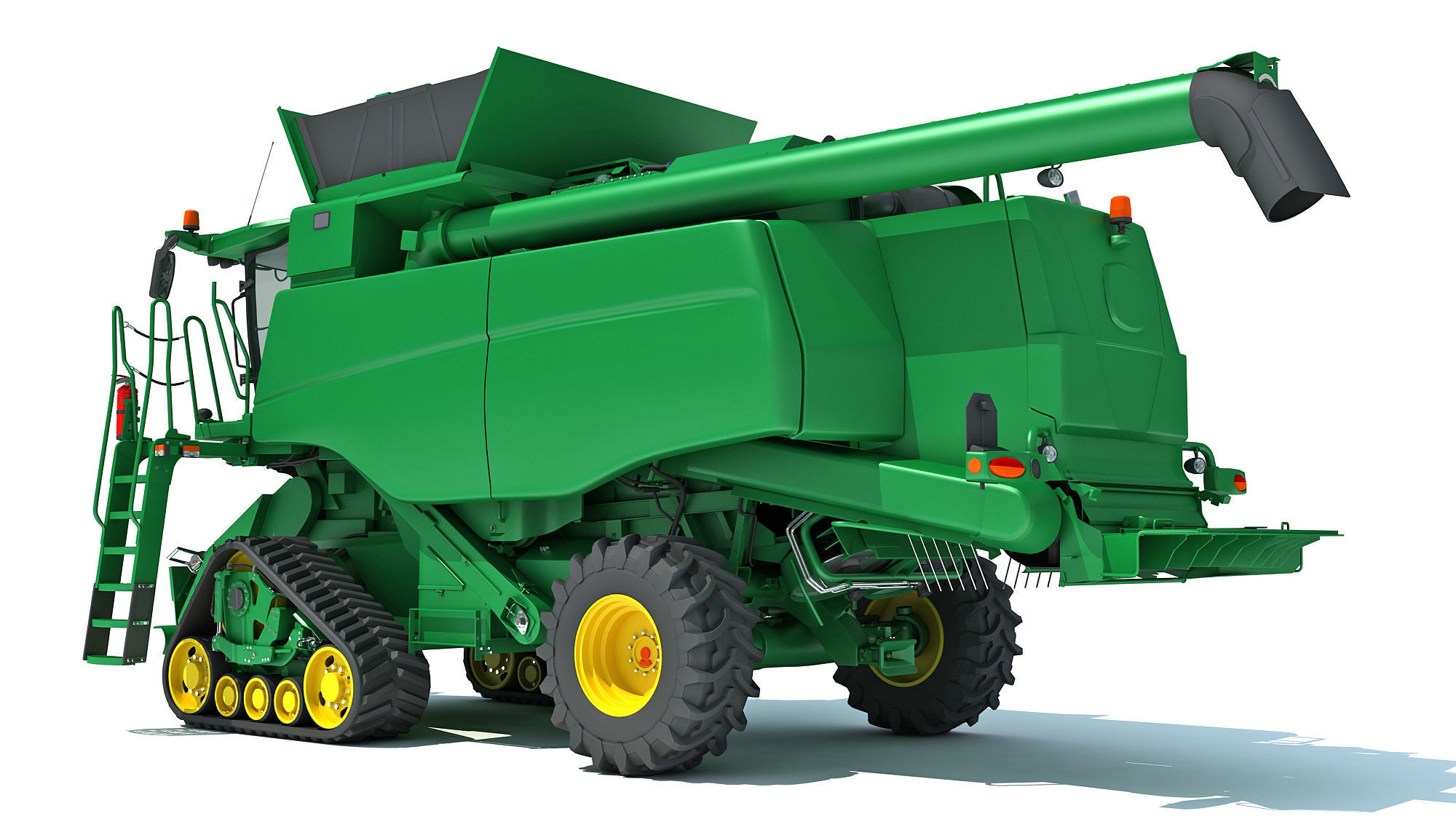 Tracked Combine Harvester 3D model_2