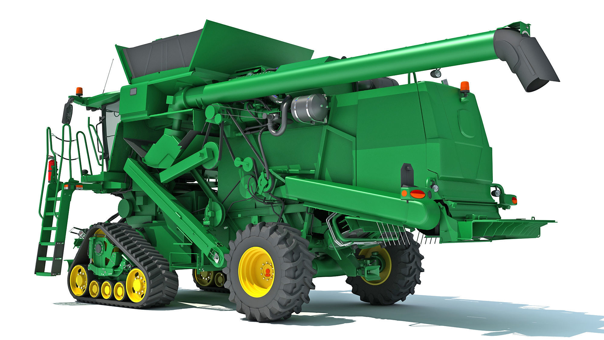 Tracked Combine Harvester 3D model_8