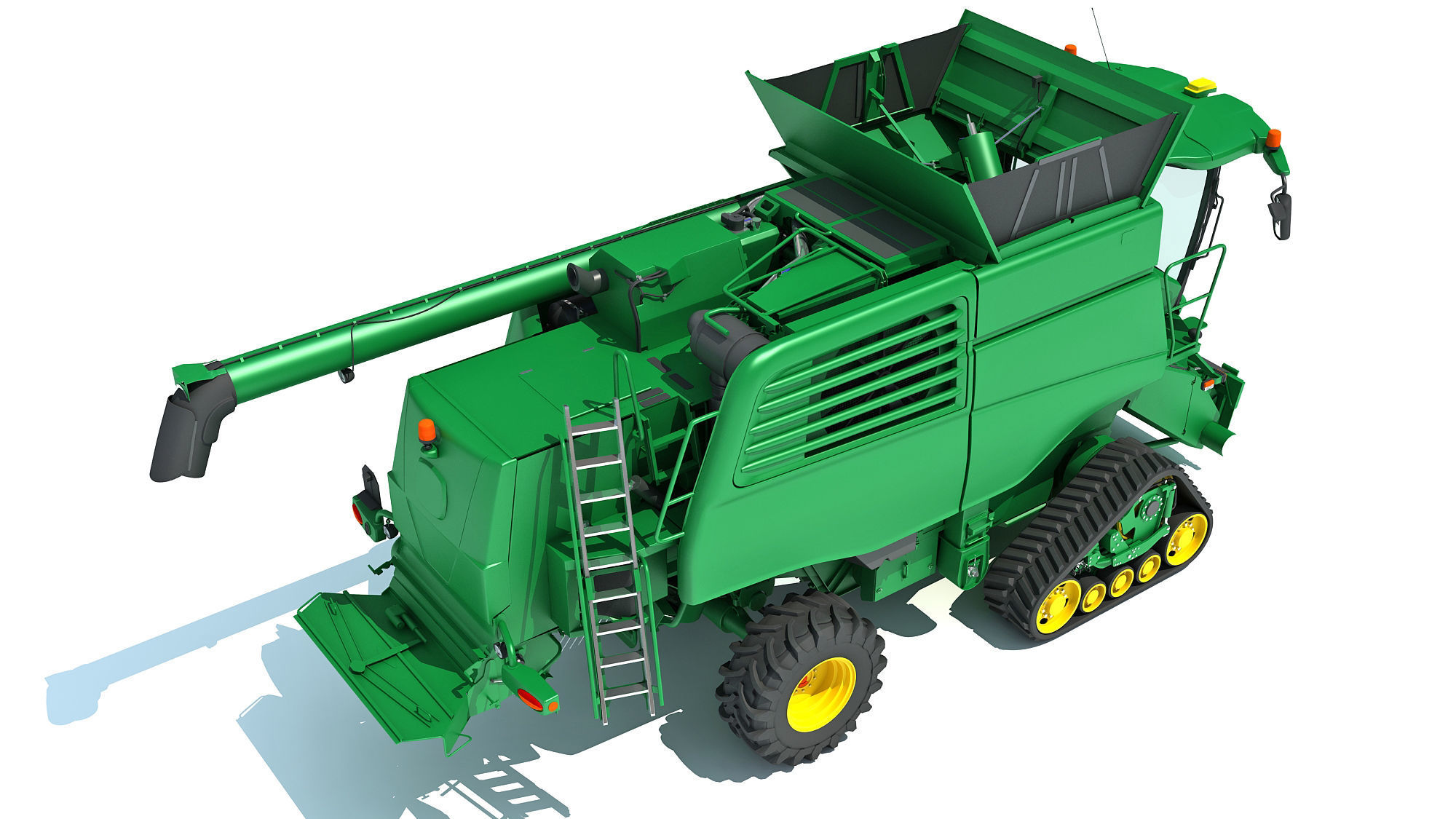 Tracked Combine Harvester 3D model_12
