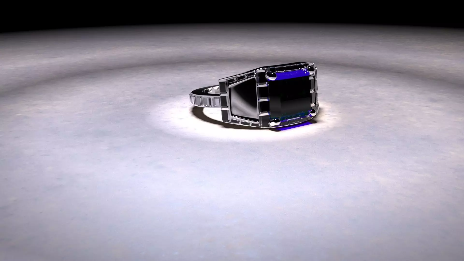 A silver ring Free 3D model_0