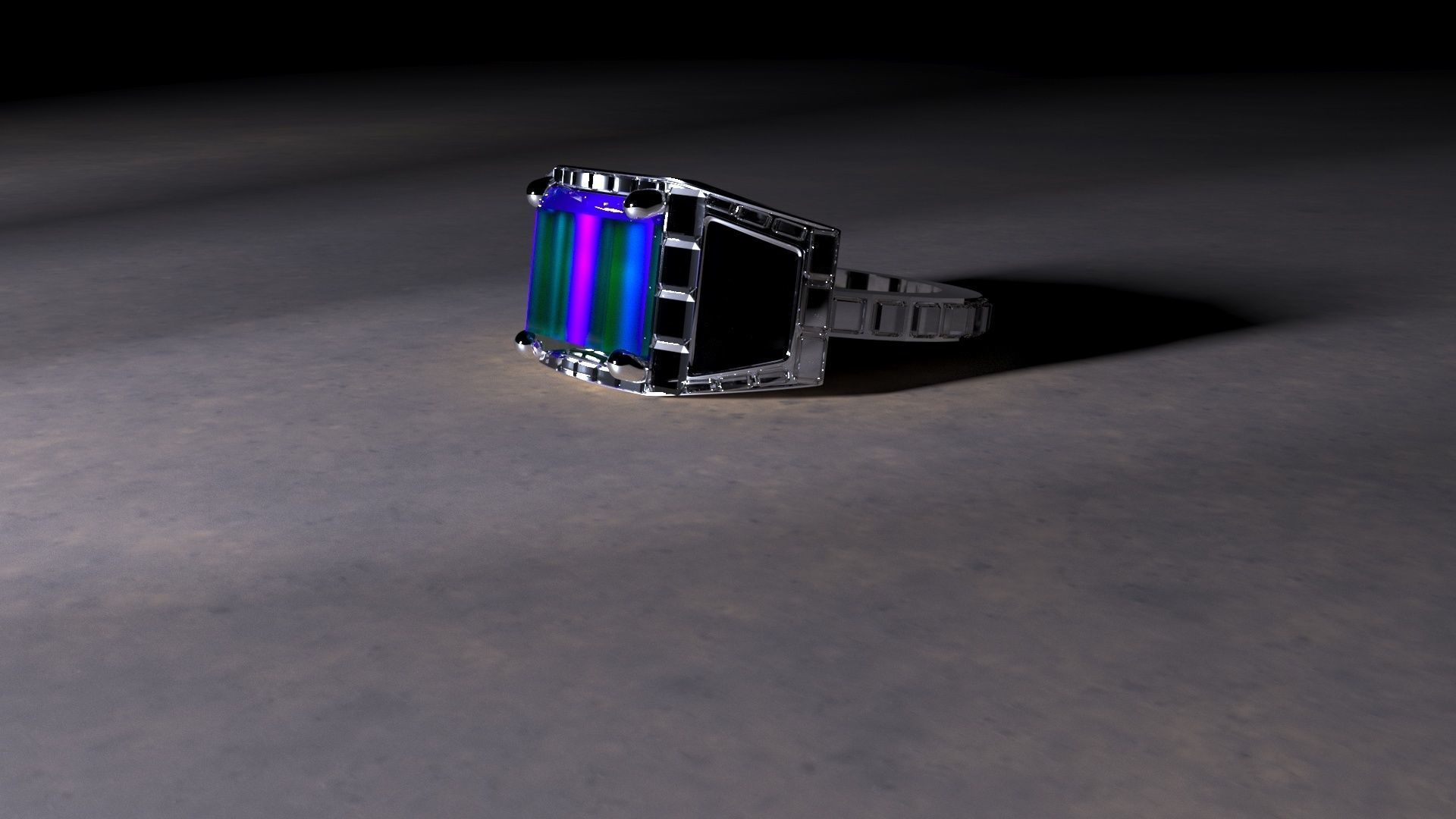 A silver ring Free 3D model_2