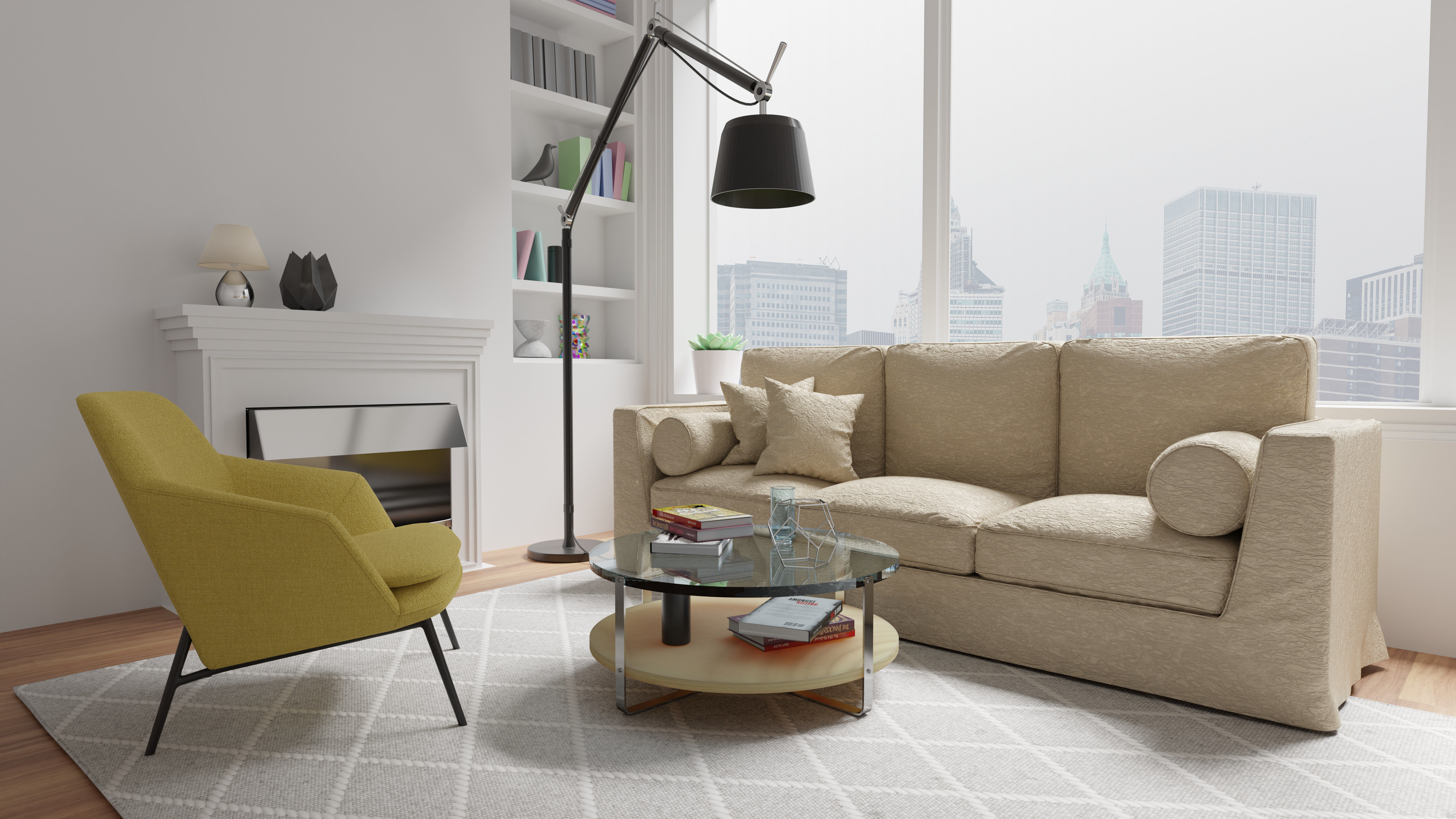 Minimal Lounge 3D model_4