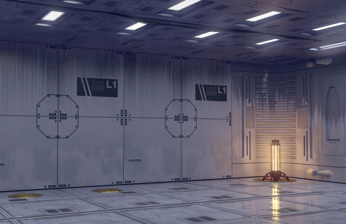 sci-fi set model and textures 3D model_7