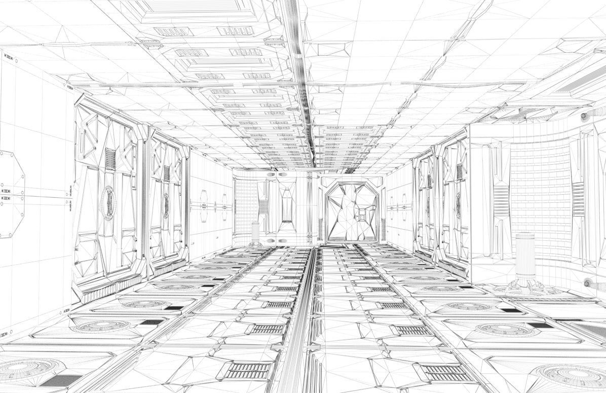 sci-fi set model and textures 3D model_11