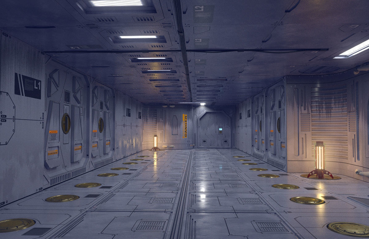 sci-fi set model and textures 3D model_4