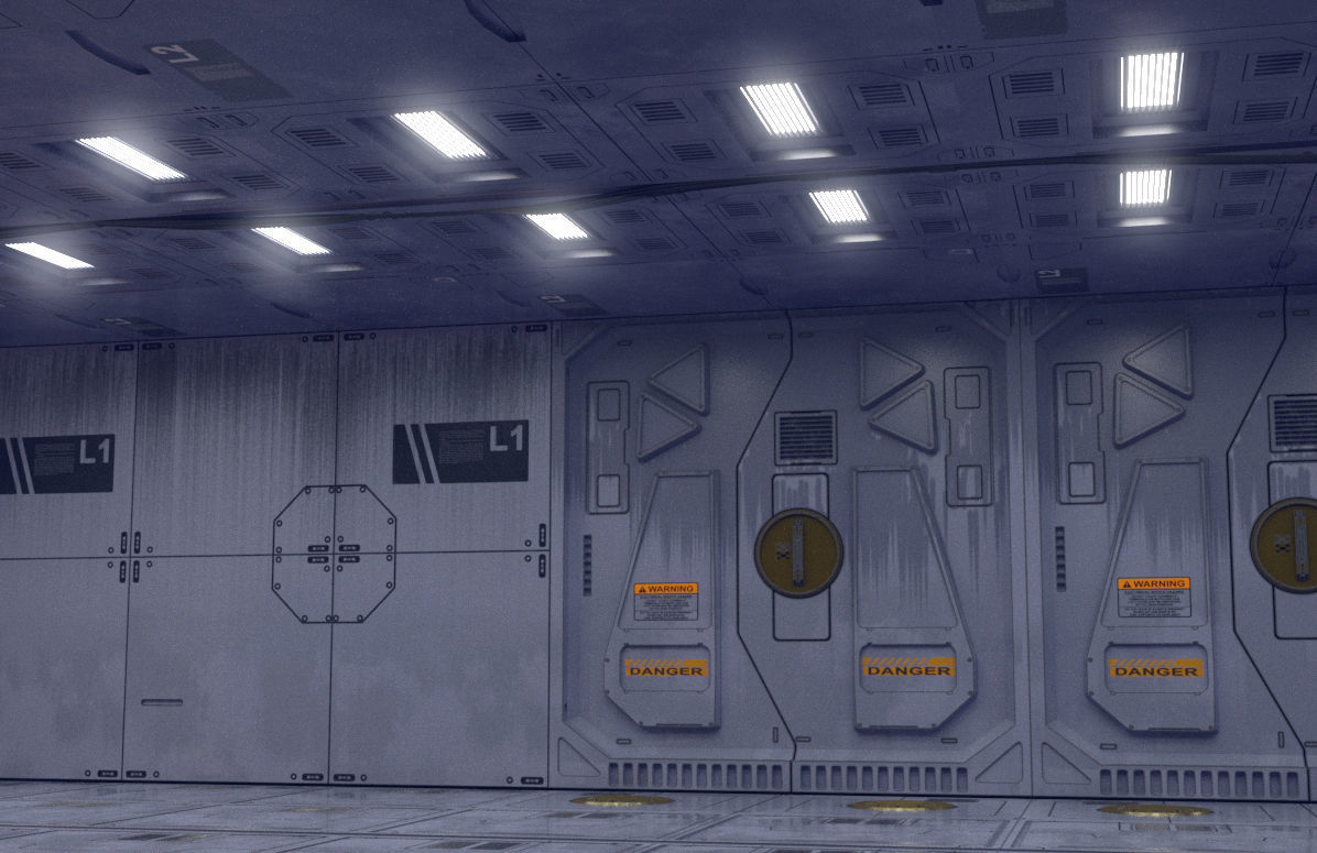 sci-fi set model and textures 3D model_3