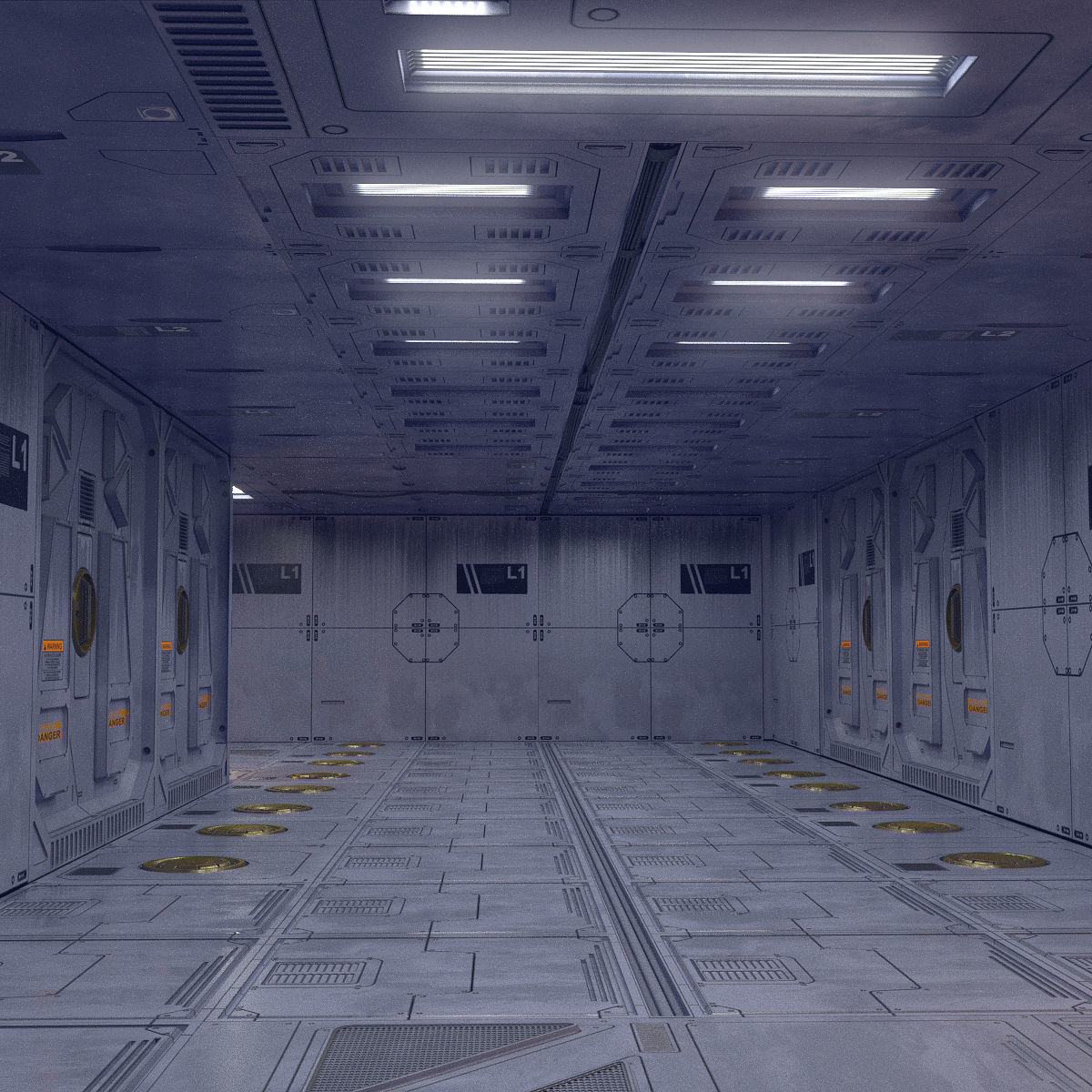 sci-fi set model and textures 3D model_1