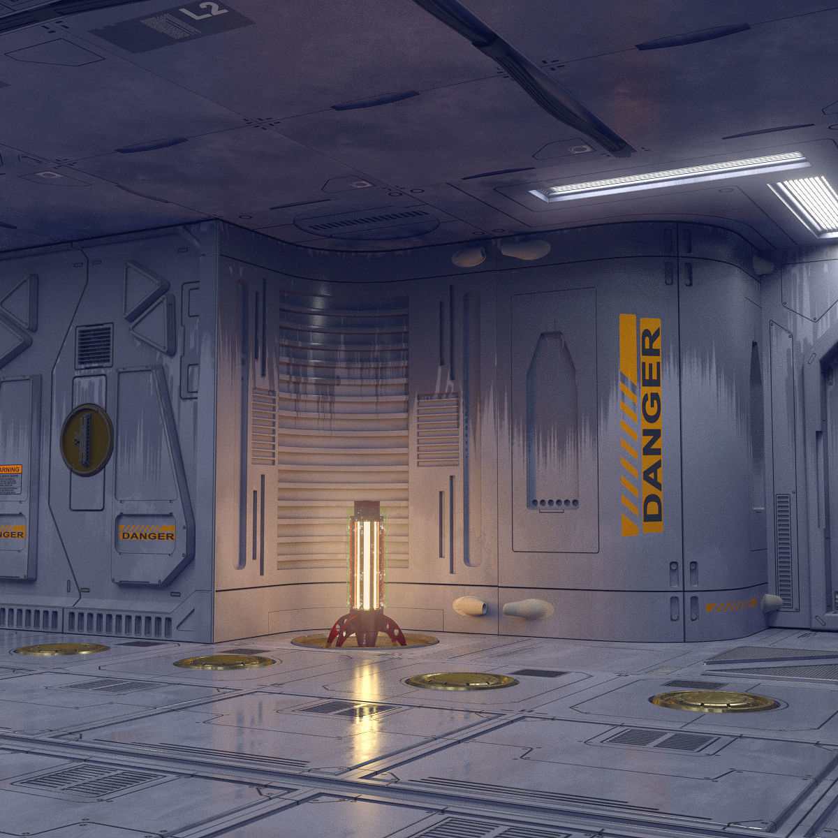 sci-fi set model and textures 3D model_6