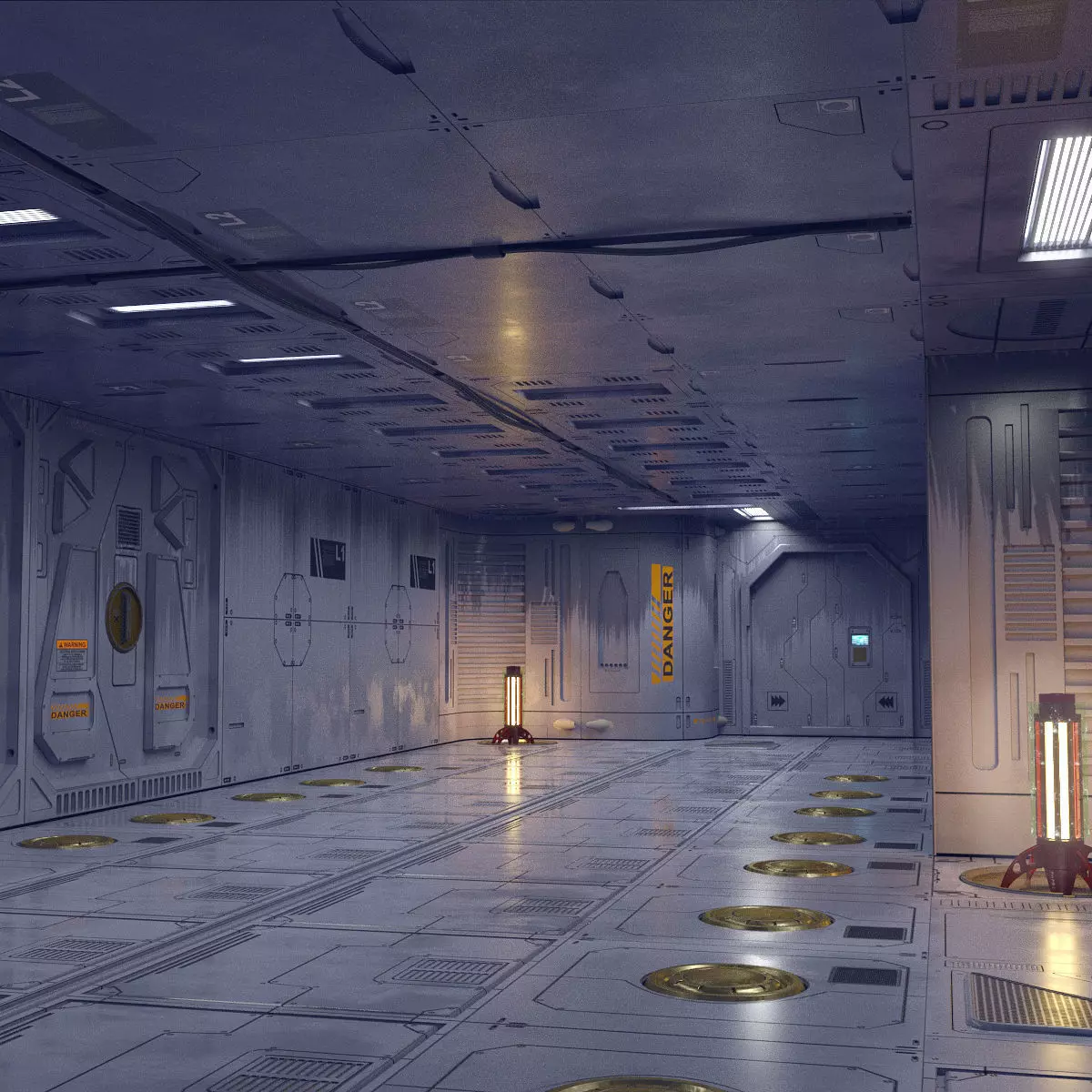 sci-fi set model and textures 3D model_0