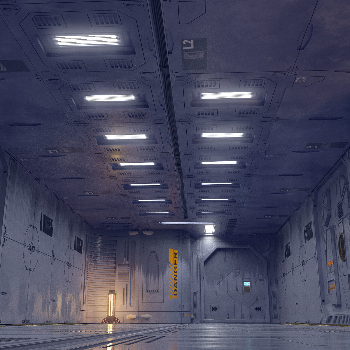 sci-fi set model and textures 3D model_2