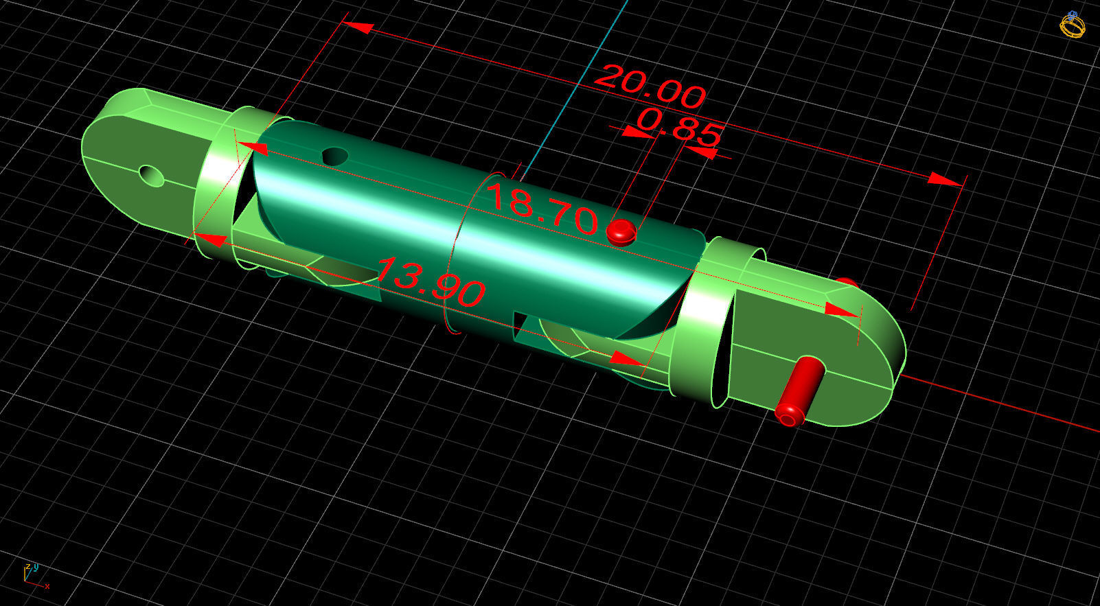 cylinder bracelet 3D print model_4