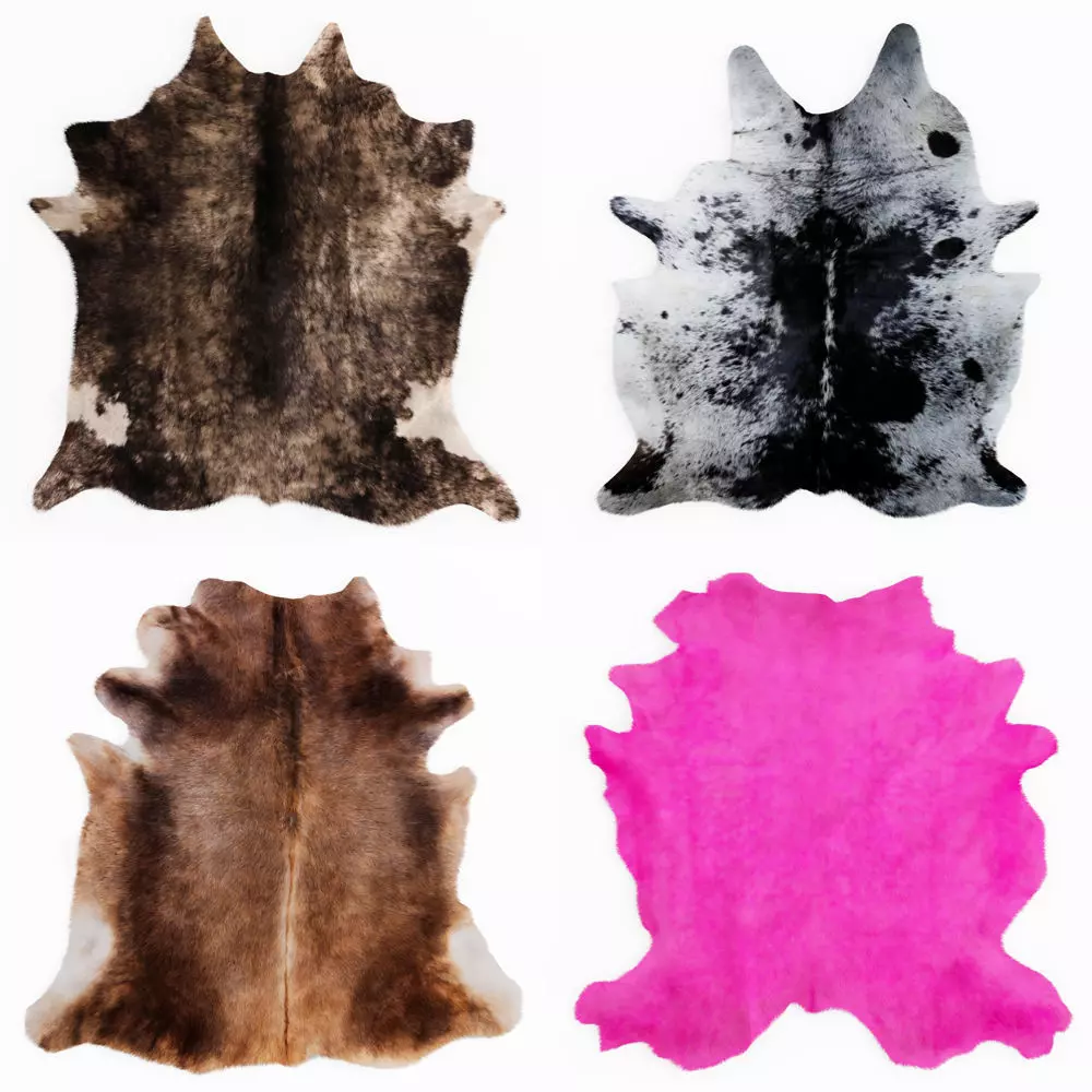 Four rugs from animal skins 07 3D model_0