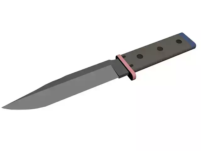 battle knife eva 02  Low-poly 3D model
