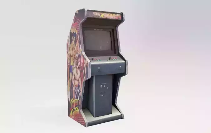 retro Arcade cabinet with pbr textures 