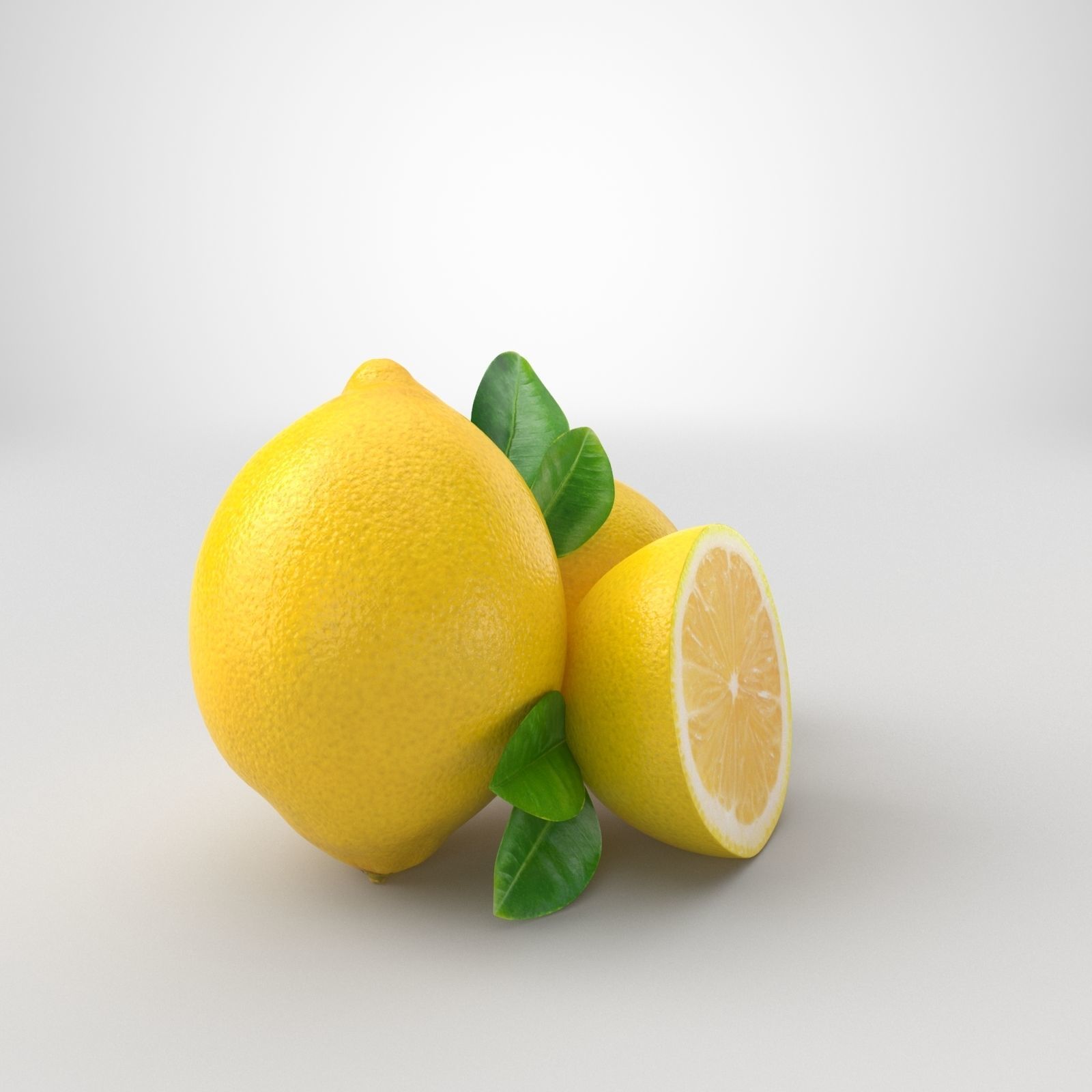 Orange and Lemon 3D model_2