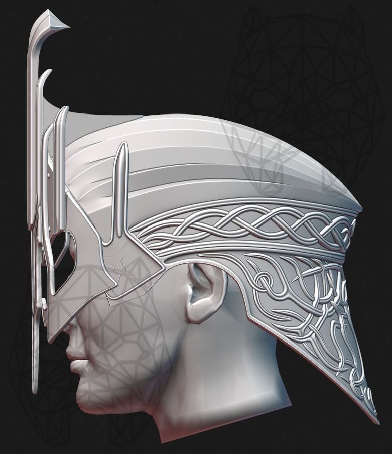 Agandaur Helmet  3D print model_4