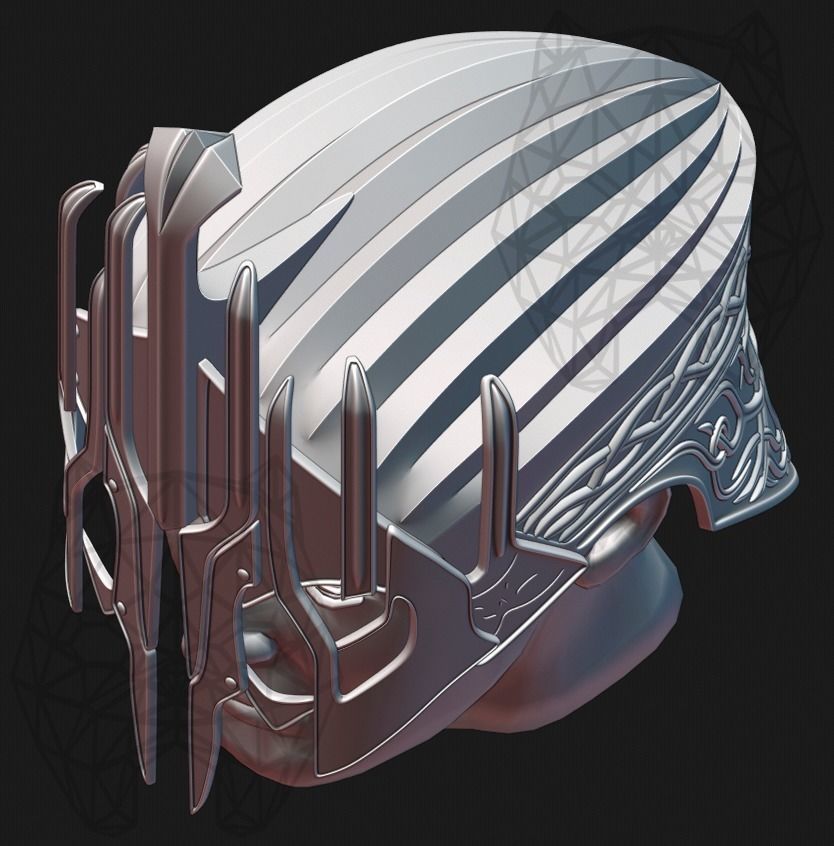 Agandaur Helmet  3D print model_12