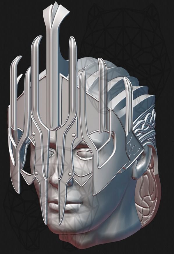 Agandaur Helmet  3D print model_10
