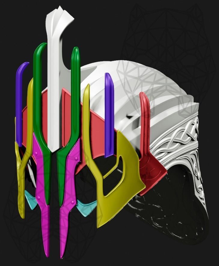 Agandaur Helmet  3D print model_7