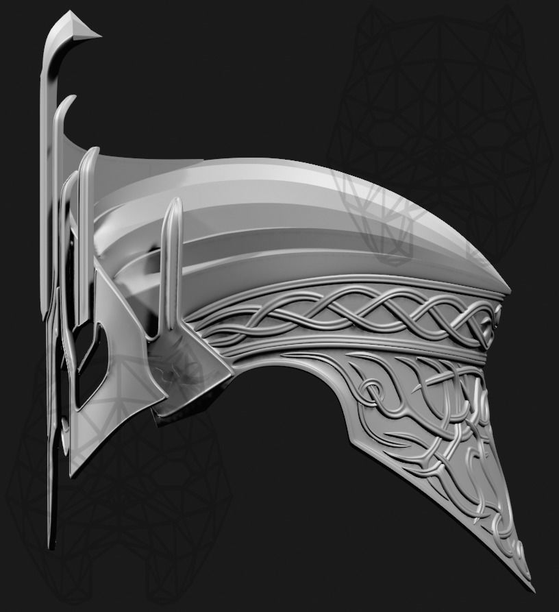 Agandaur Helmet  3D print model_2