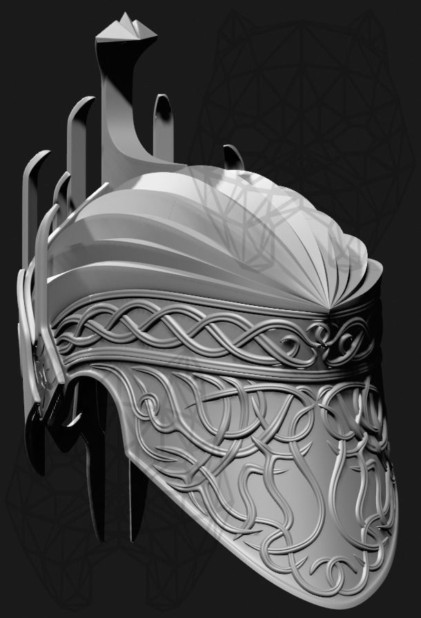 Agandaur Helmet  3D print model_5
