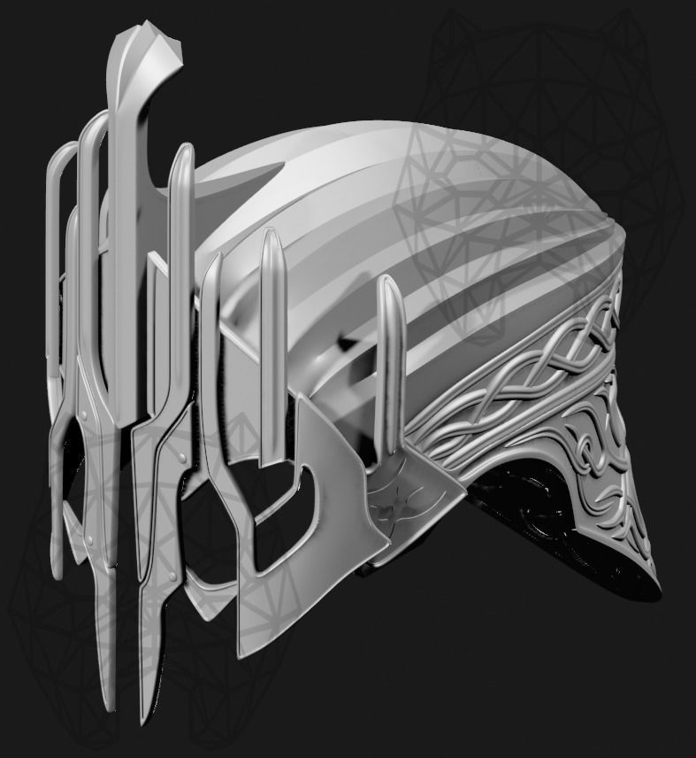 Agandaur Helmet  3D print model_6