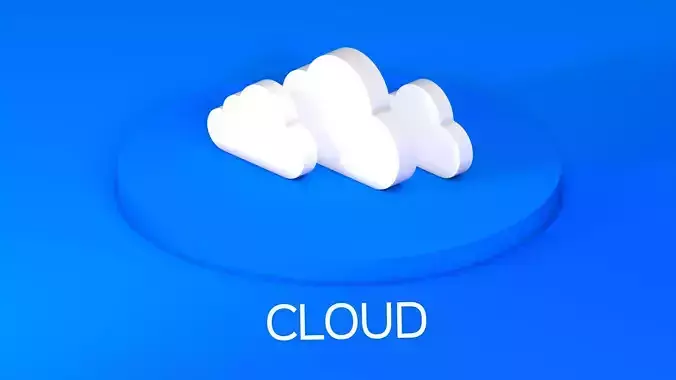 Clouds cloud icon Free 3D model