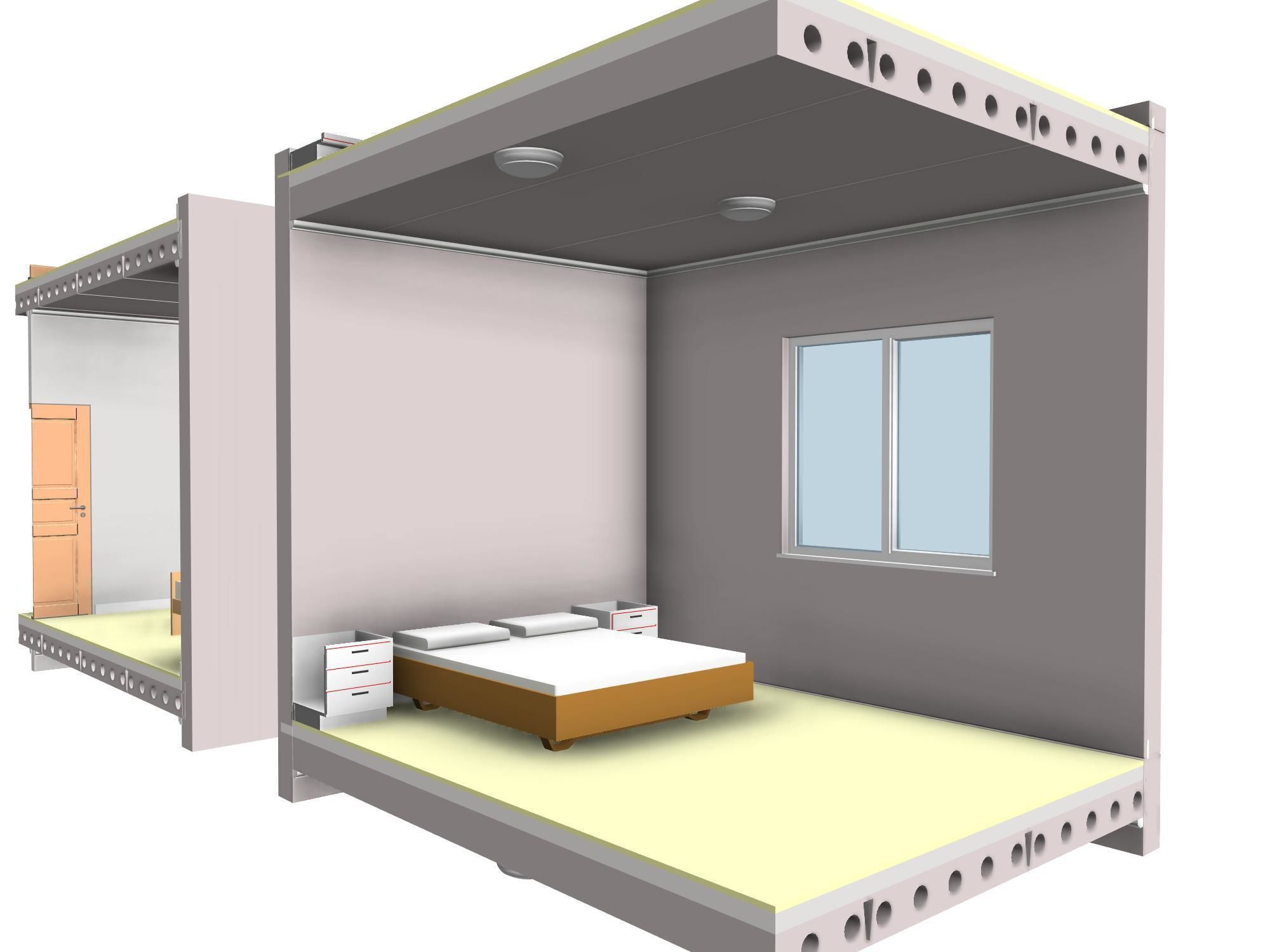 Residential Building in Detailed Revit 3D Model Low-poly 3D model_4