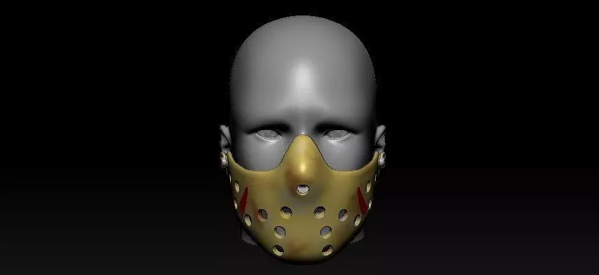 Jason Half Mask 3D print model_0