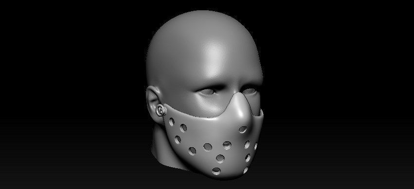 Jason Half Mask 3D print model_20