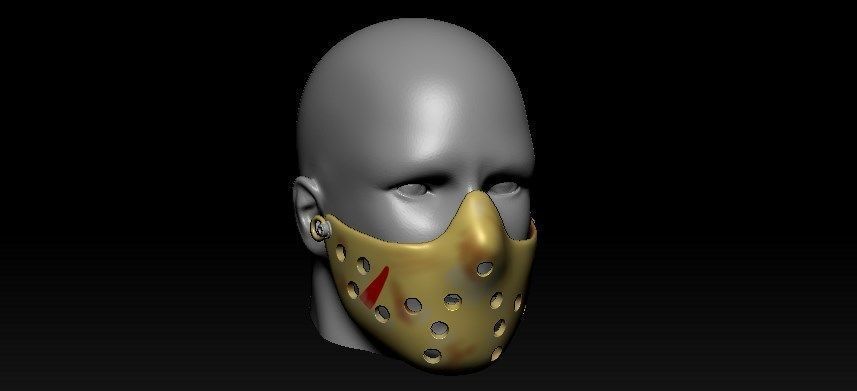Jason Half Mask 3D print model_13