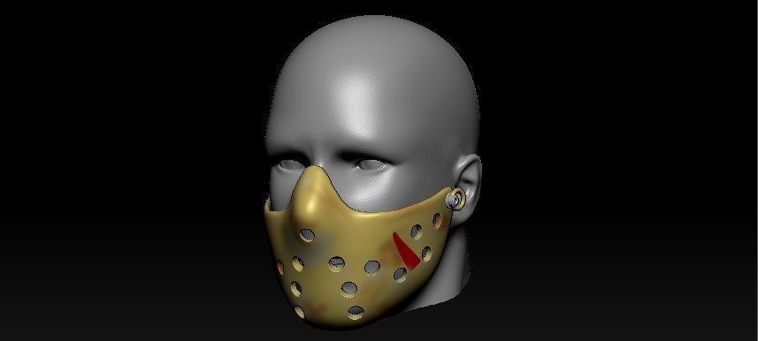 Jason Half Mask 3D print model_3