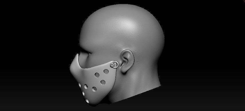 Jason Half Mask 3D print model_17