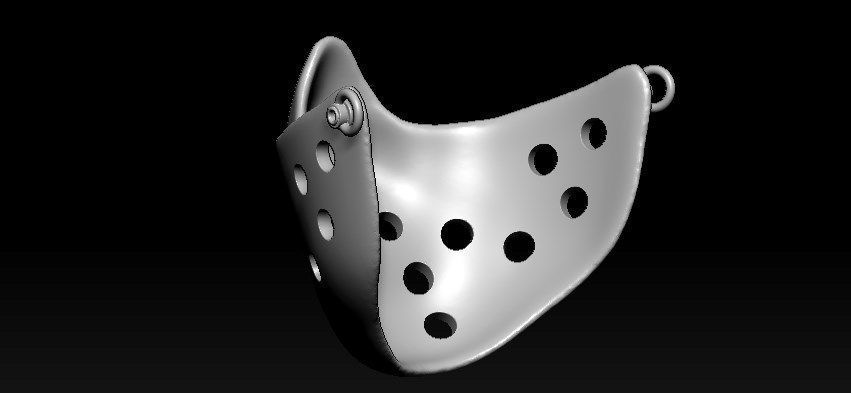 Jason Half Mask 3D print model_25