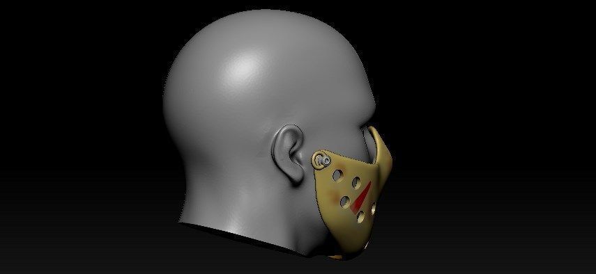 Jason Half Mask 3D print model_2