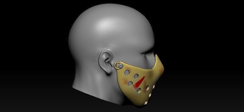 Jason Half Mask 3D print model_11