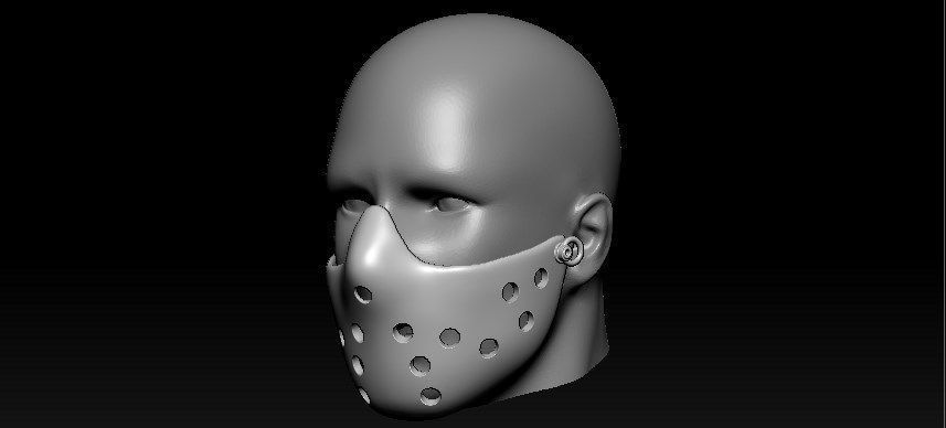 Jason Half Mask 3D print model_16