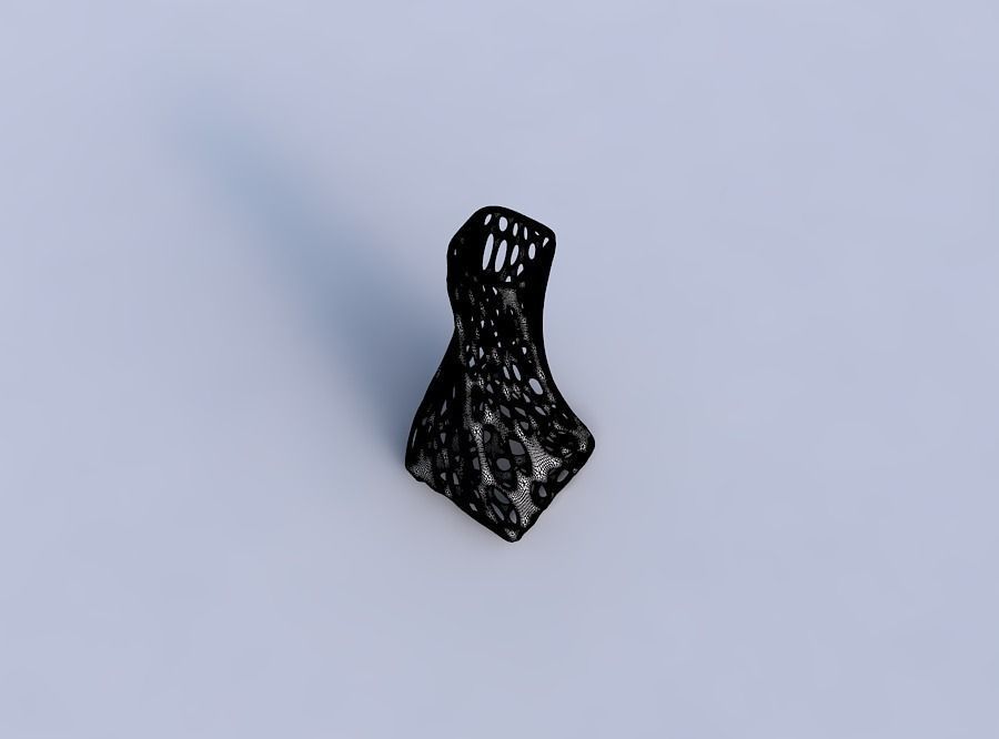 Vase twisted squeezed quadratic with smooth organic lattice 3D print model_6