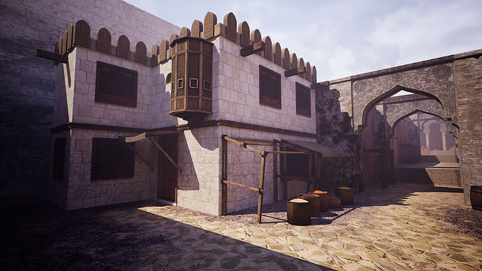 Modular Arab City Low-poly 3D model