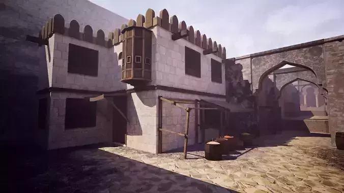 Modular Arab City Low-poly 3D model