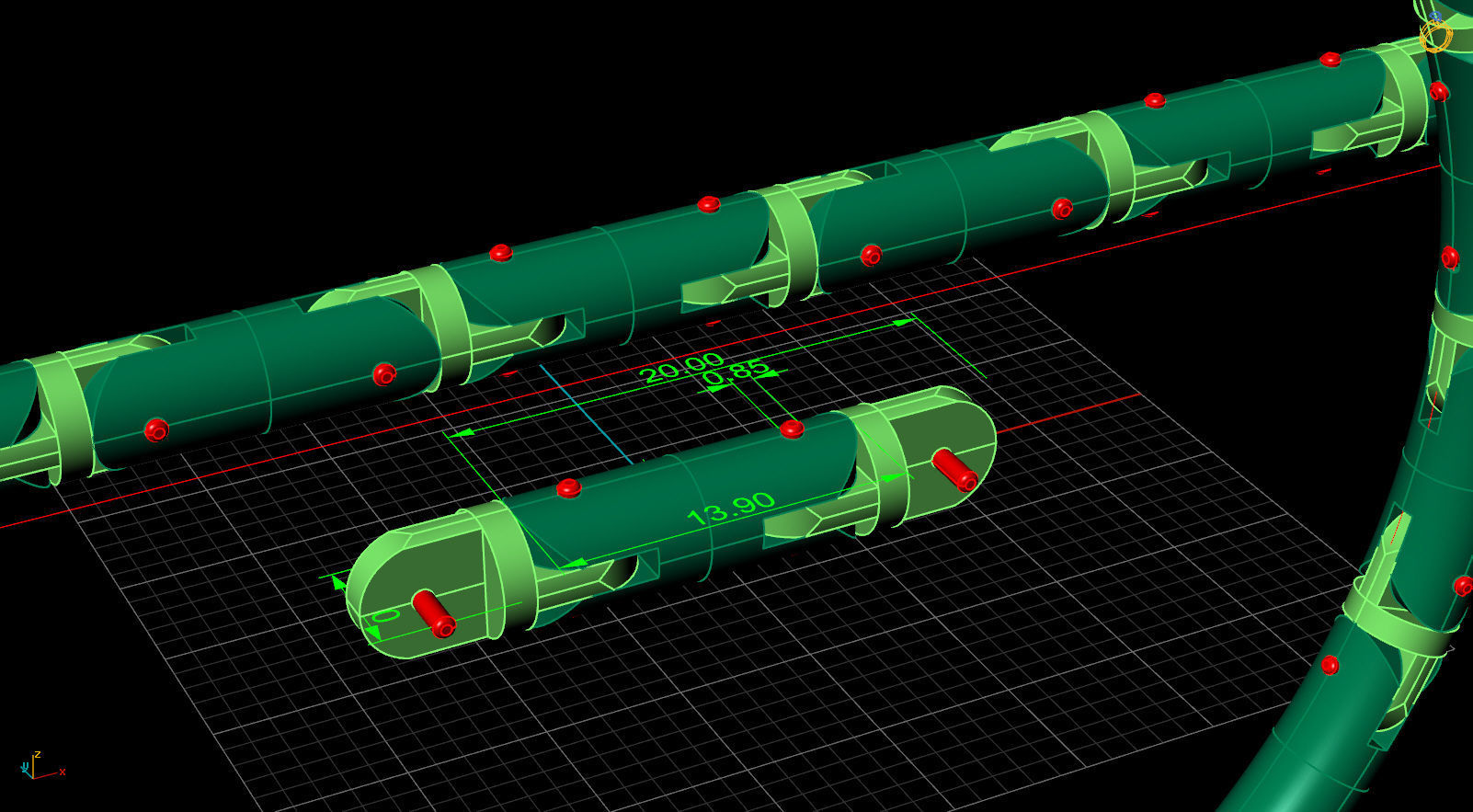 cylinder bracelet -curved 3D print model_8