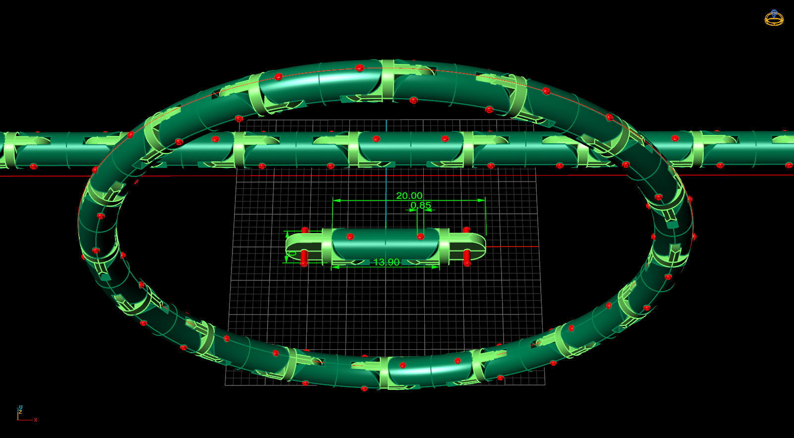 cylinder bracelet -curved 3D print model_7