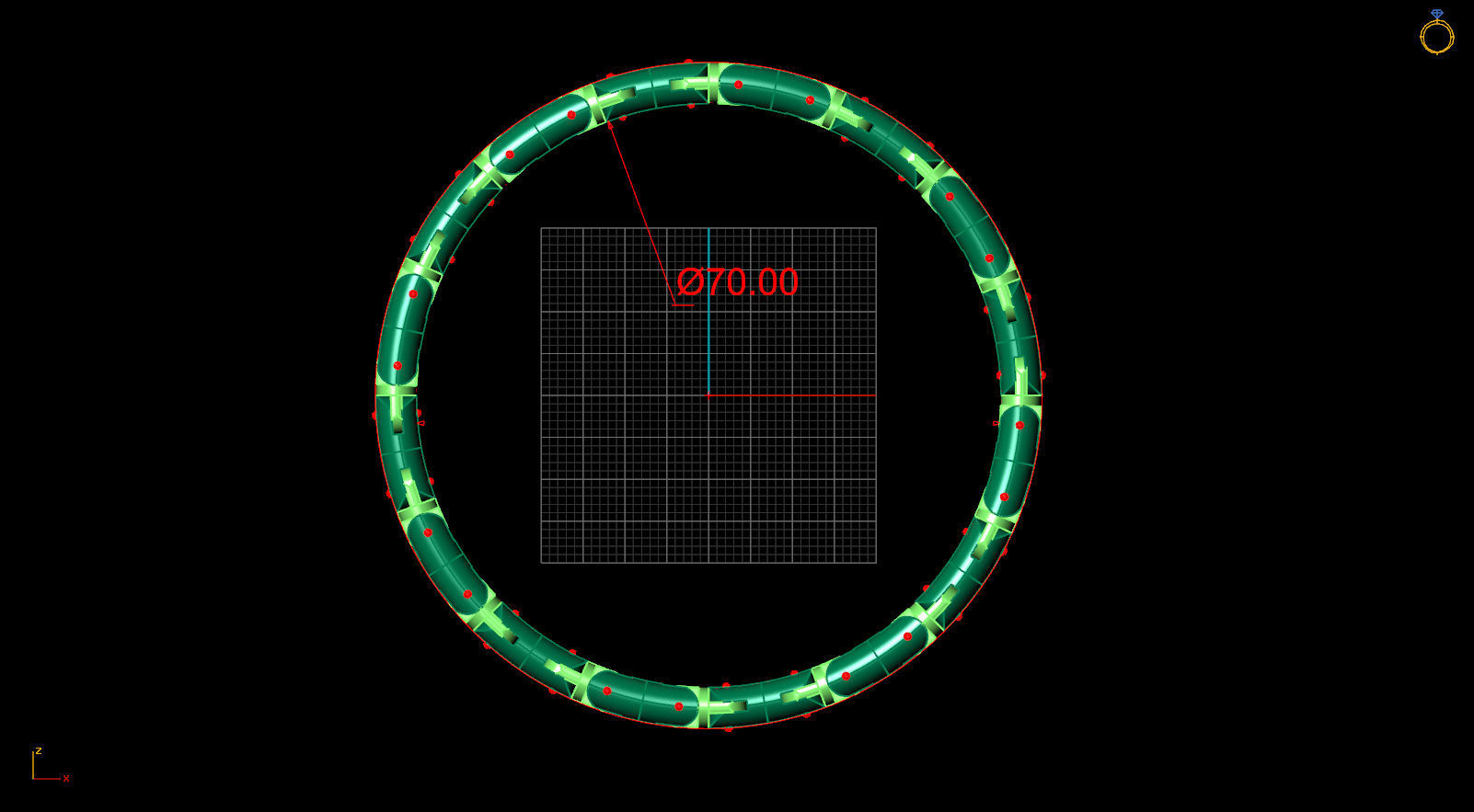 cylinder bracelet -curved 3D print model_14