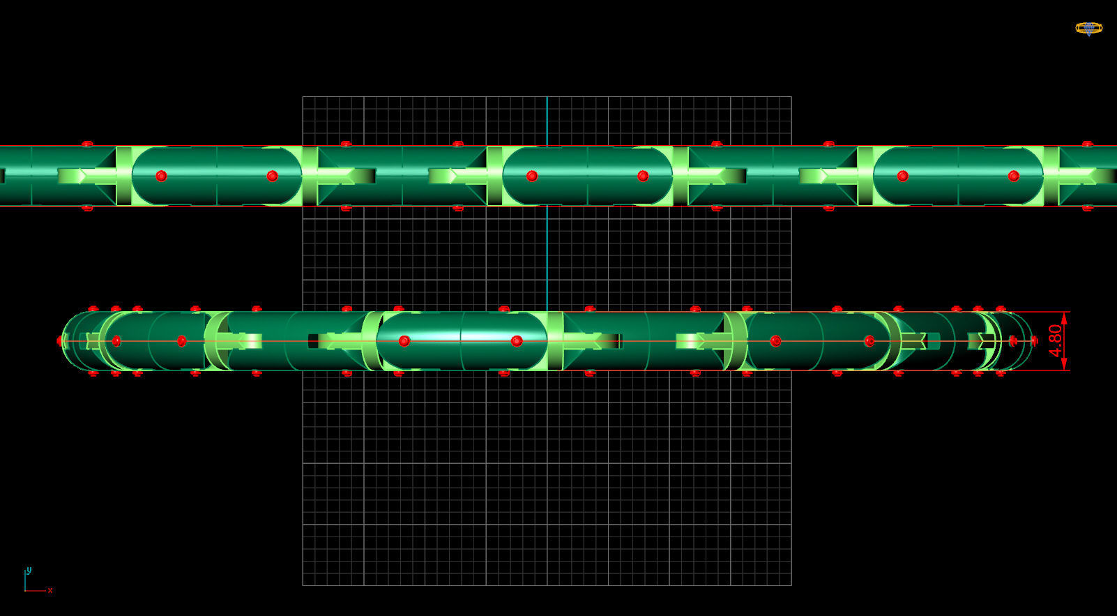 cylinder bracelet -curved 3D print model_9